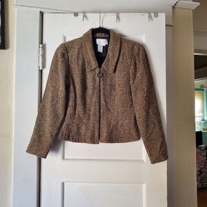 Warren Petites Brown Tweed Blazer